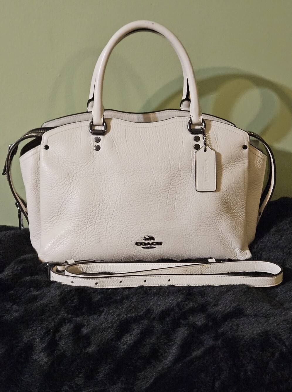Coach Drew Satchel With Snakeskin TrIm MSRP $450